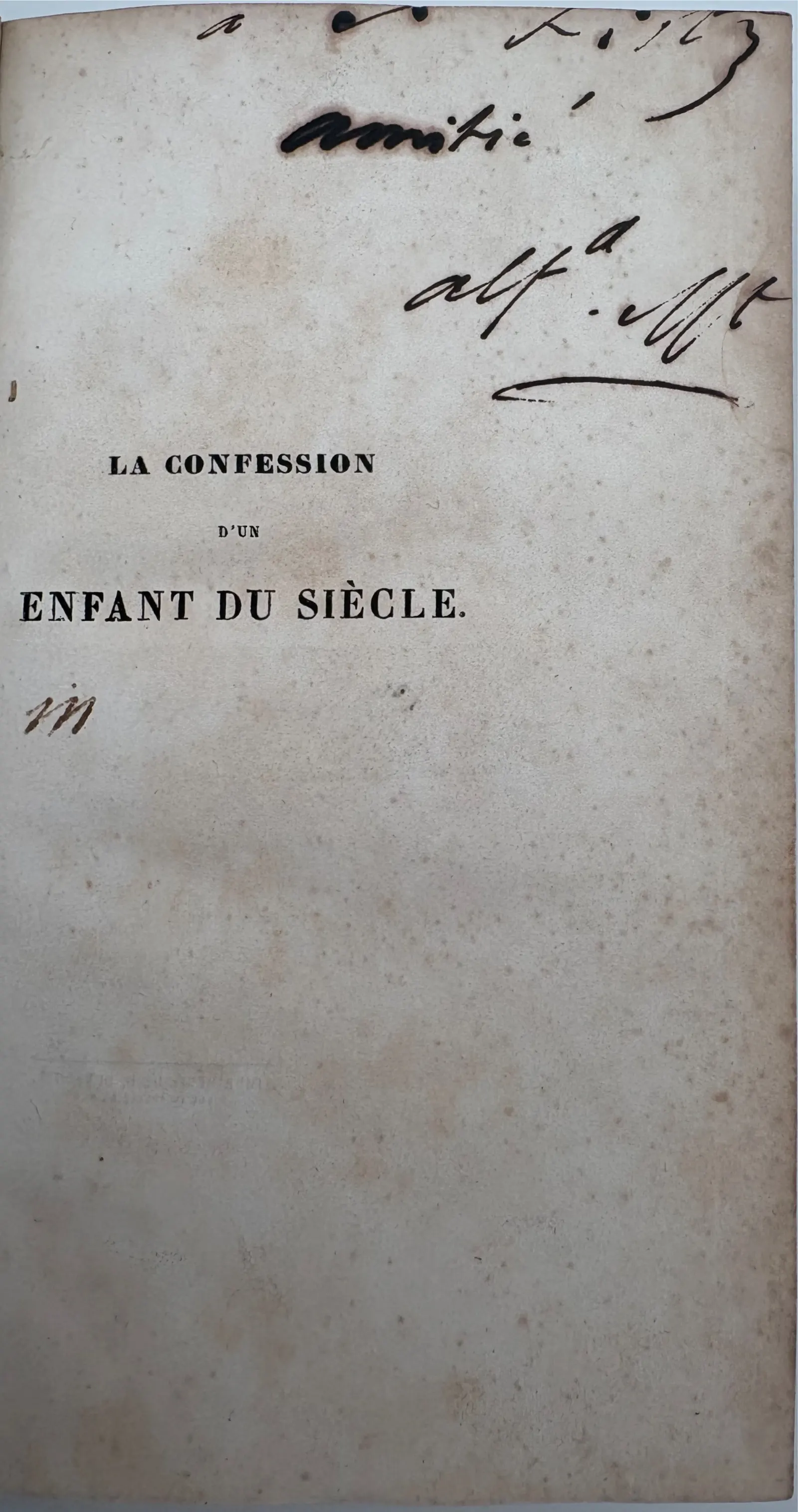Dédicace manuscrite — inscription autographe à l’encre sur le faux-titre.