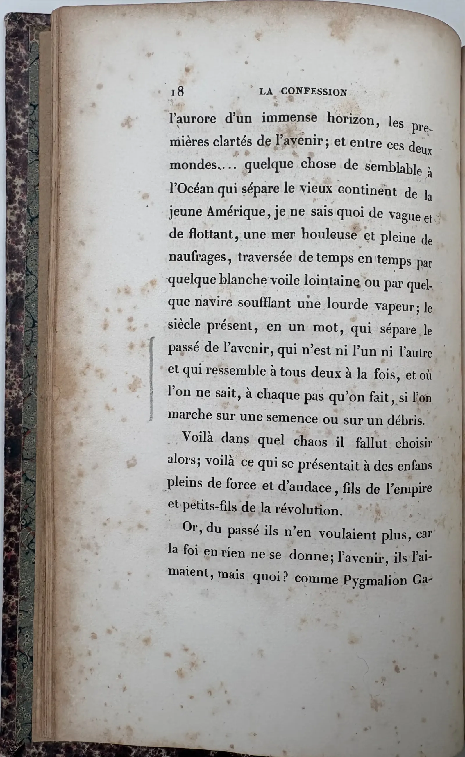 p. 18 — trait vertical, marge gauche.